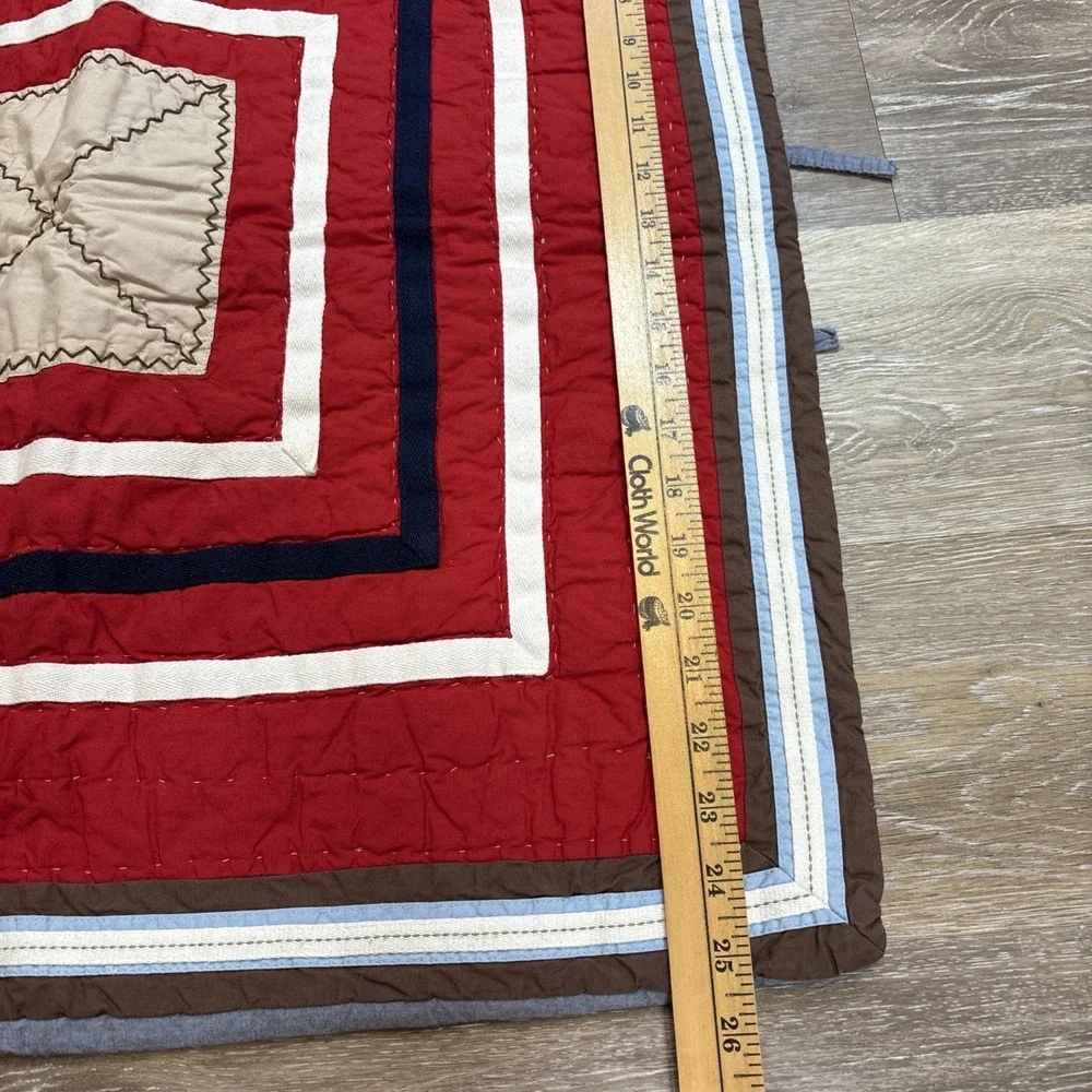Pottery Barn Kids Junior Varsity Sports Quilted Euro Red Sham 26x26